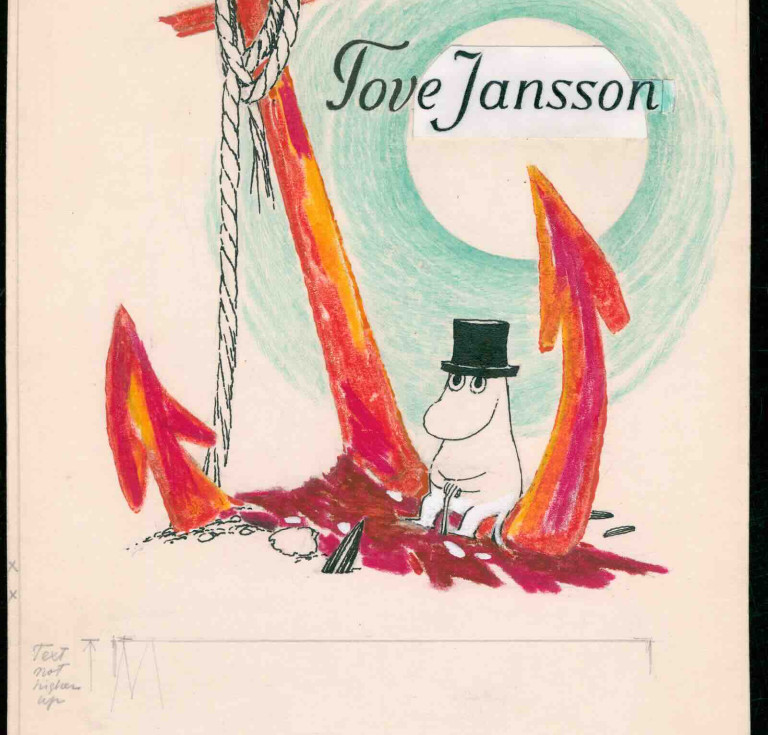 Moominpappa at Sea cover sketch by Tove Jansson 
